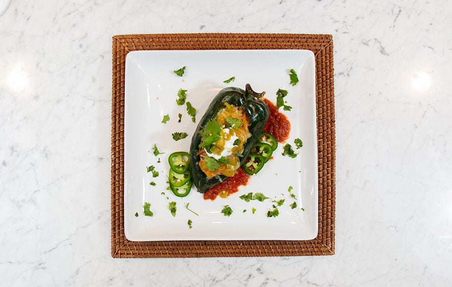 Low-carb healthy chile rellenos