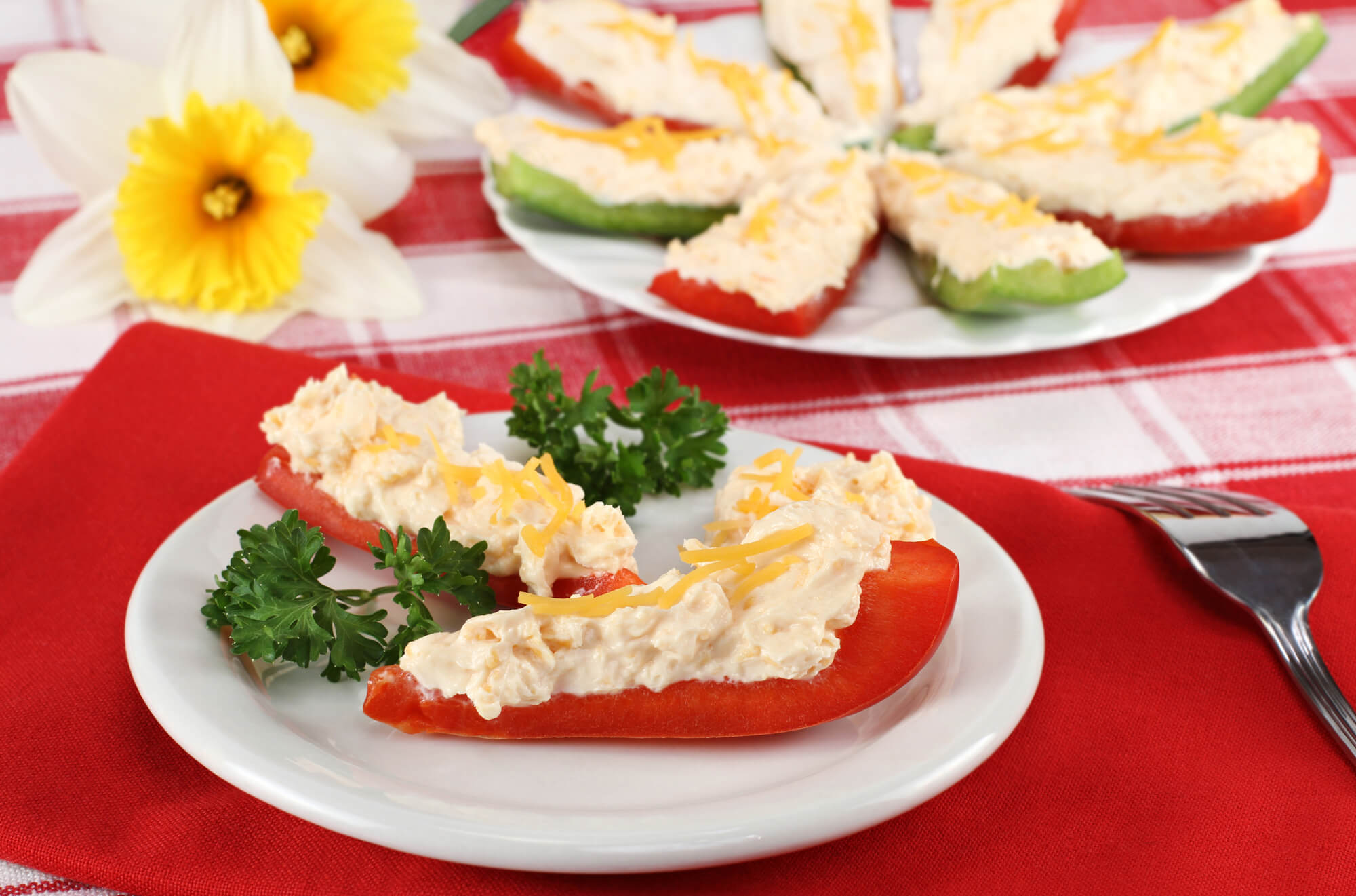 Peppers and cream cheese
