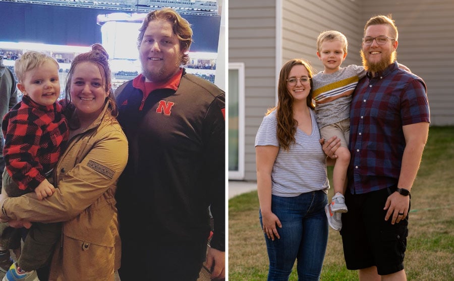 before and now weight loss photos, young couple get healthy