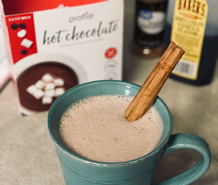 Mexican Hot Chocolate healthy Recipe with Cinnamon.