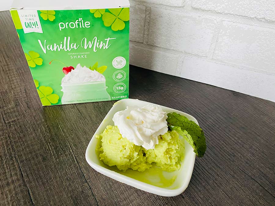 Cool and creamy protein pack vanilla mint ice cream